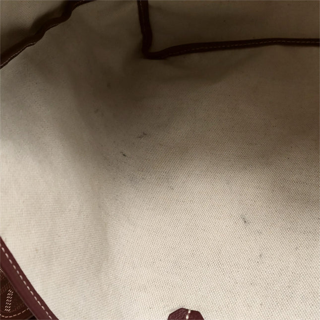 Goyard Saint Louis PM Medium Burgundy Goyardine Tote 2017