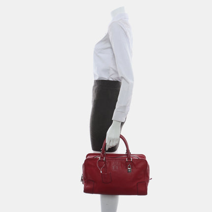Sold Loewe Amazona 36 Large in Red Leather and Silver tone Hardware