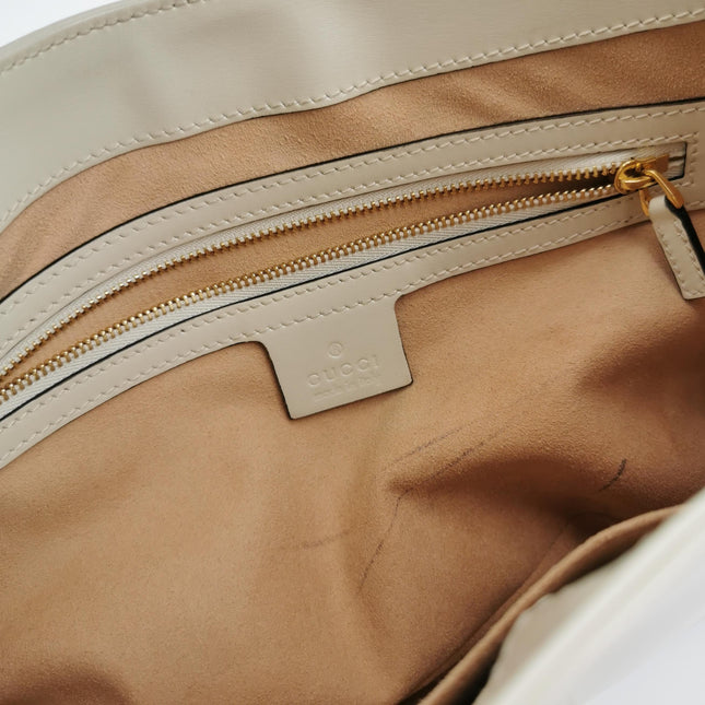 Gucci Jackie 1961 Small Leather Bag White with Strap