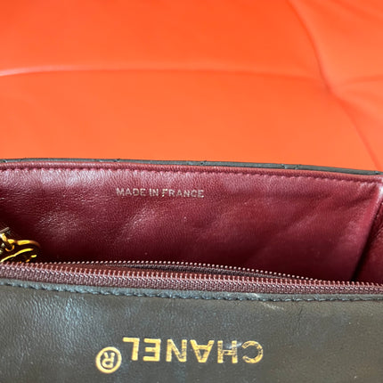 Chanel Vintage Classic Flap Mini Square Black Lambskin 24k Gold HW, 1989-1991