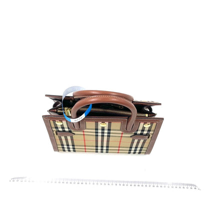 Sold Burberry Title Tote Small Leather Handbag