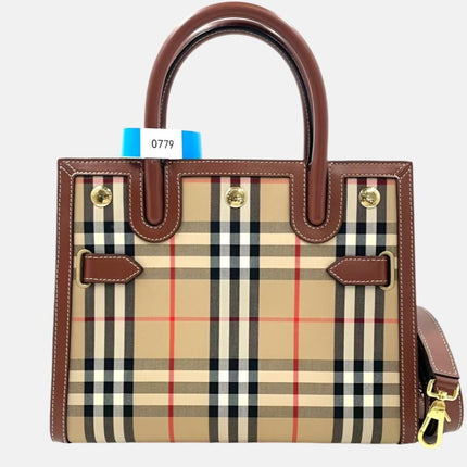 Sold Burberry Title Tote Small Leather Handbag-Luxbags