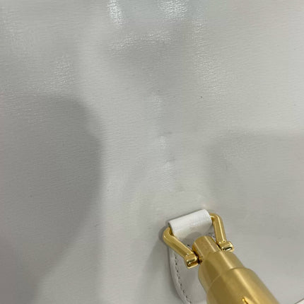 Gucci Jackie 1961 Small White Leather Bag with Adjustable Strap