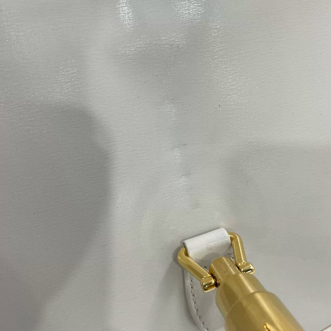 Gucci Jackie 1961 Small White Leather Bag with Adjustable Strap