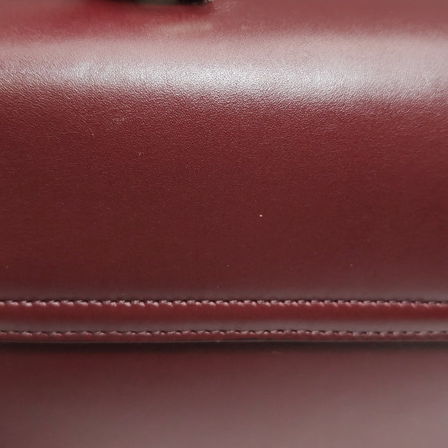 Celine 16 Bag Medium Burgundy Smooth Calfskin Leather With Strap
