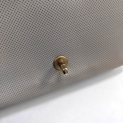 Chanel Vintage Classic Flap Bi-color Beige Perforated Leather and Red Leather Strap Bag, 2000-2002