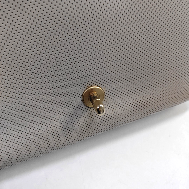 Chanel Vintage Classic Flap Bi-color Beige Perforated Leather and Red Leather Strap Bag, 2000-2002