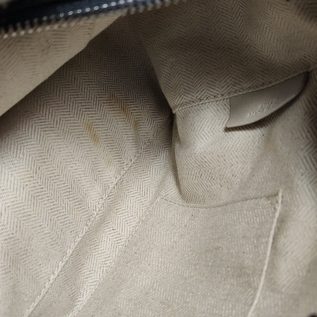 Loewe Puzzle Small Black Smooth Leather White Logo With Metal Feet 2016