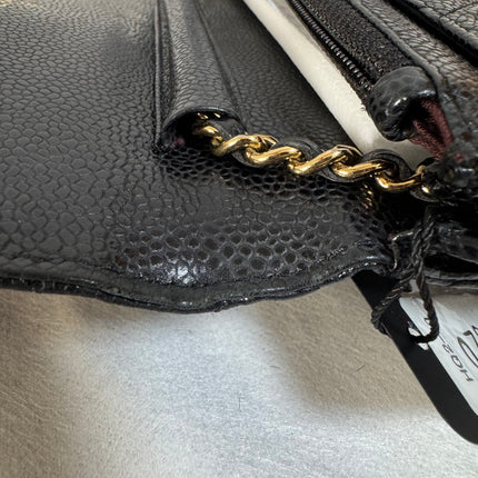 Chanel Wallet on Chain Classic Flap 2014 Black Caviar Leather Gold Hardware