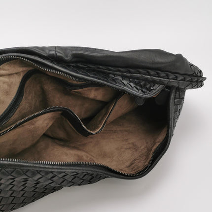 Bottega Veneta Veneta Hobo Maxi Black Leather 51cm
