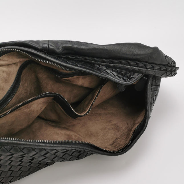 Bottega Veneta Veneta Hobo Maxi Black Leather 51cm