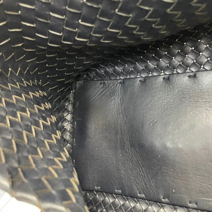 Bottega Veneta Cabat Large Intreccio Leather Tote Bag Black 40cm