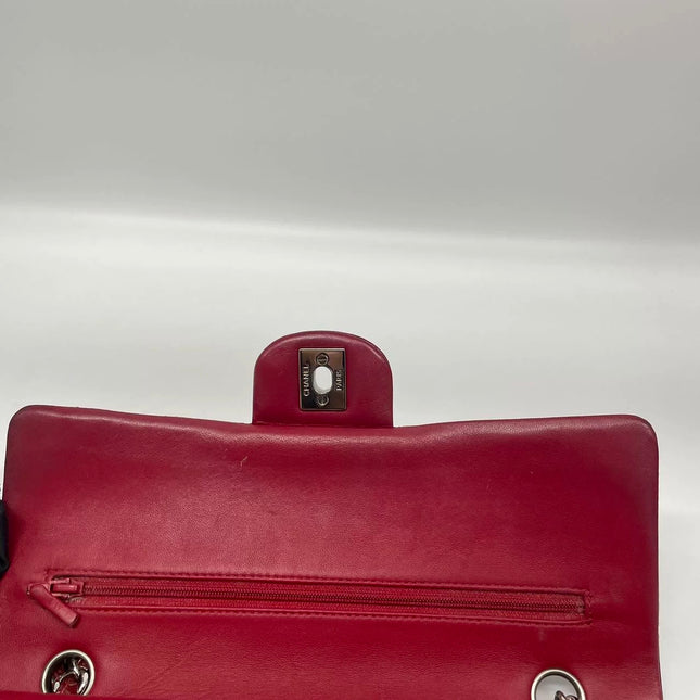 Chanel Classic Flap Medium 2011 Red Patent Leather Silver Hardware