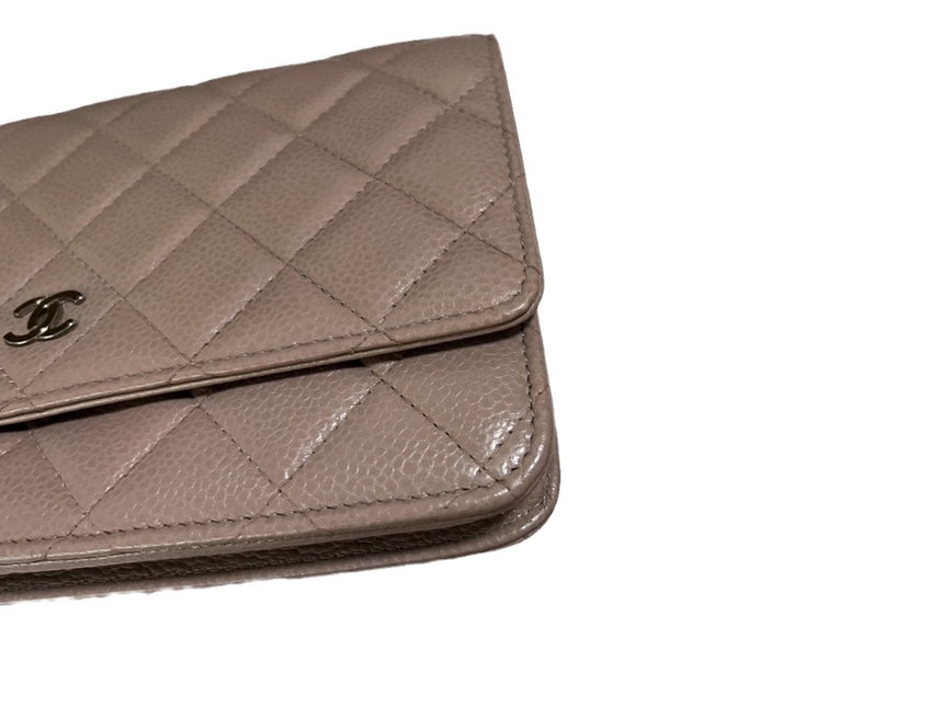 Sold Chanel Wallet on Chain WOC Beige with Silver hardware