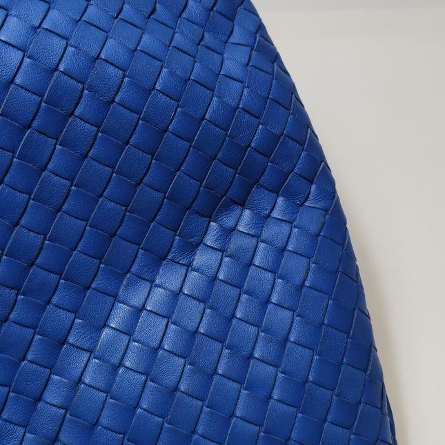 Bottega Veneta Hobo Bag Lambskin Leather Royal Blue 42cm Thick Shoulder Pad
