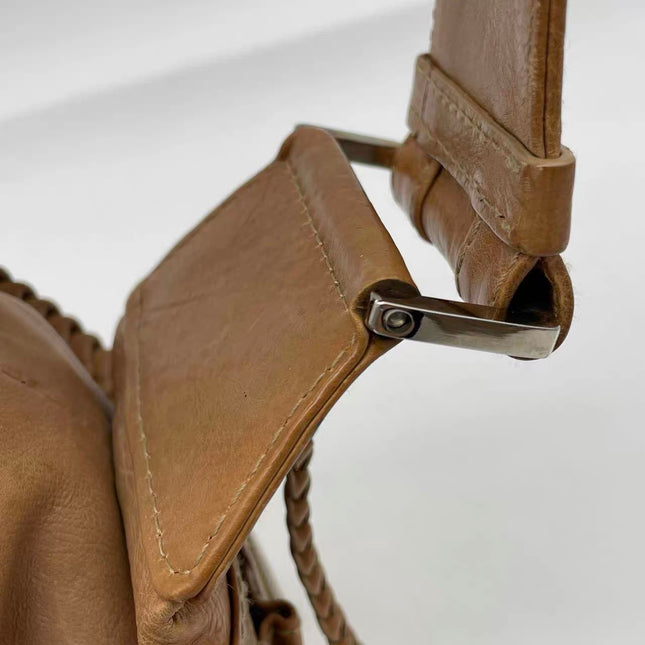 Dior Flight Medium Tan Brown Calfskin Leather Shoulder Bag