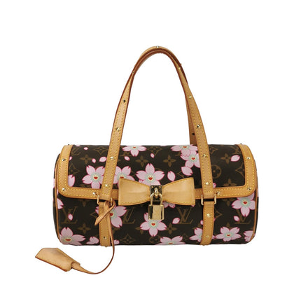 Louis Vuitton x Takashi Murakami Papillon 28 Cherry Blossom Monogram Handbag-Luxbags