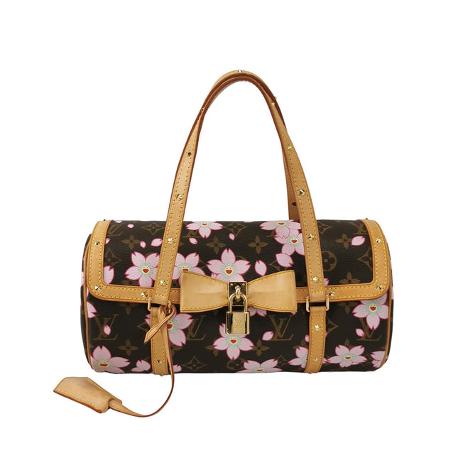 Louis Vuitton x Takashi Murakami Papillon 28 Cherry Blossom Monogram Handbag-Luxbags