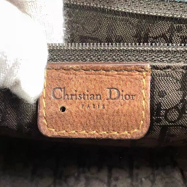 Dior Limited Edition Rare Columnbus Dior Strict Chic Brown Multicolor Velvet Bag