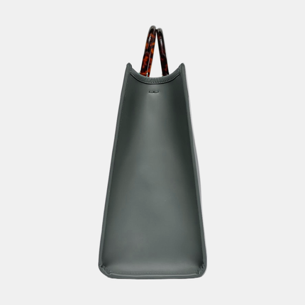 Fendi Sunshine Tote Medium Greyish Blue Top Handle Bag with Strap