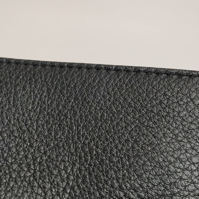 Loewe Puzzle Small Black Grained Leather White Logo