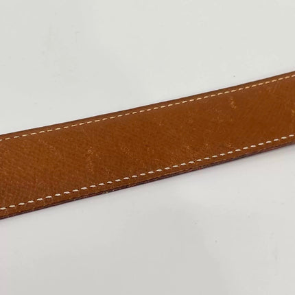 Hermès Constance H Belt Red and Gold Clemence Leather Size 70