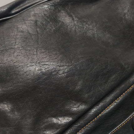 Dior Vintage Gaucho Large Black Leather Crossbody Bag