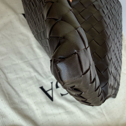 Bottega Veneta Hop Large Leather Fondant Chocolate Brown Hobo Bag
