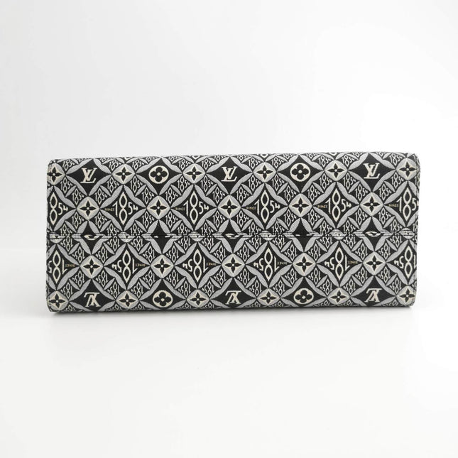 Sold Louis Vuitton OnTheGo Since 1854 Grey Jacquard and Black Cowhide Leather Multicolor GM Tote Bag