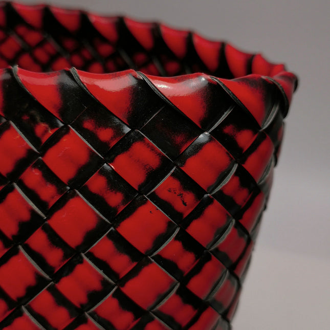 Bottega Veneta Cabat Large Intreccio Burgundy Patent Leather 40cm