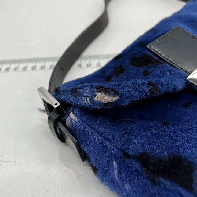 Sold Fendi Baguette Pony hair in leopard print Blue