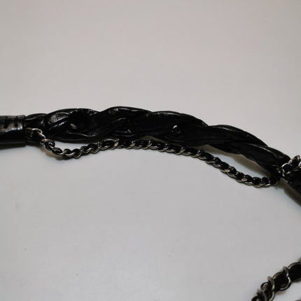 Chanel Istanbul Flap Bag 2011 Medium Leather and Knot Chain Redyed Black