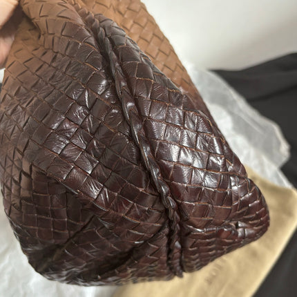 Bottega Veneta Belly Hobo Intreccio Leather Two-tone Brown Large 50cm