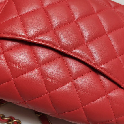 Chanel Classic Flap Mini 2019 Red Lambskin Leather Gold Hardware