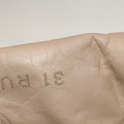 Chanel Deauville Tote Medium Pink Leather Leather Chain Straps