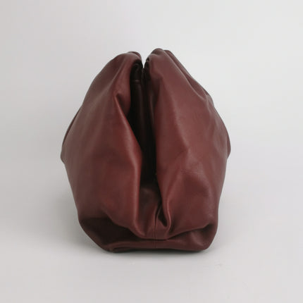 Bottega Veneta Pouch Calfskin Leather Burgundy Large