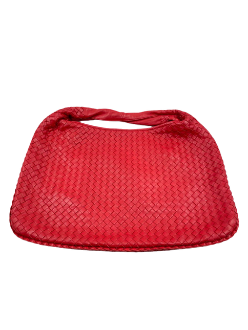 Sold Bottega Veneta Intrecciato Hobo Bag in Red leather Large
