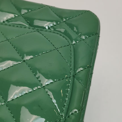 Chanel Classic Flap Rectangular Mini Green Patent Leather Silver Hardware 2016-2017