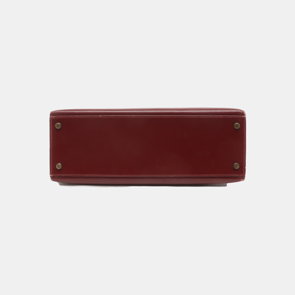 Hermes Kelly 32 Sellier Burgundy Box Leather Gold HW 1987