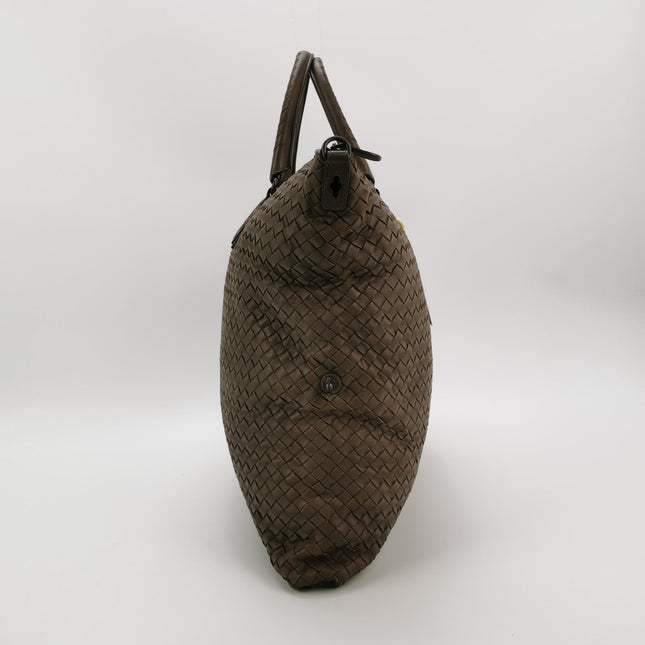 Bottega Veneta Maxi Convertible Tote Dark Chocolate Brown Leather 50cm