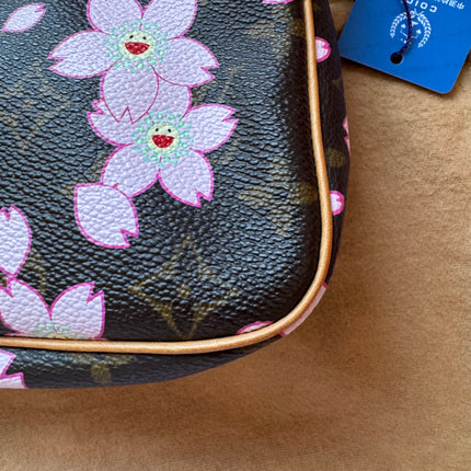 Louis Vuitton x Takashi Murakami Cherry Blossom on Brown Monogram Pochette Accessoire