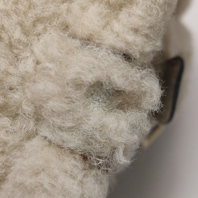 Loewe Amazona Small 29 White Shearling Gold Hardware Top Handle Bag