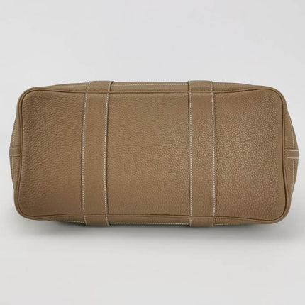 Hermes Garden Party 36 Etoupe Grey Calfskin Leather Handbag 2012