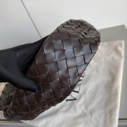 Bottega Veneta Hop Hobo Small Medium Leather Chocolate Brown