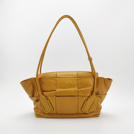 Bottega Veneta Arco Tote Bag Medium Yellow Shiny Calfskin leather