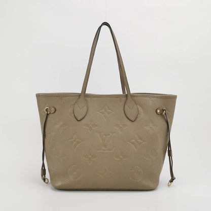 Sold Louis Vuitton Leather Neverfull MM Tote Medium Grey