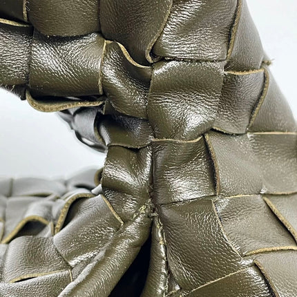 Bottega Veneta Hop Large Leather Dark Olive Green Hobo Bag