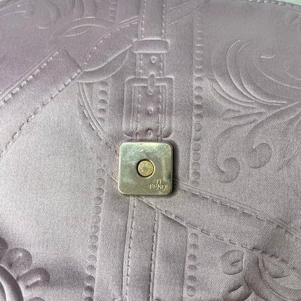 Sold FENDI Baguette Purple Silk with embossed pattern