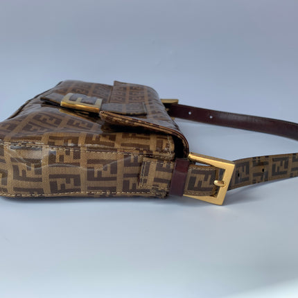 Sold FENDI Baguette Zucchini Print Patent Leather