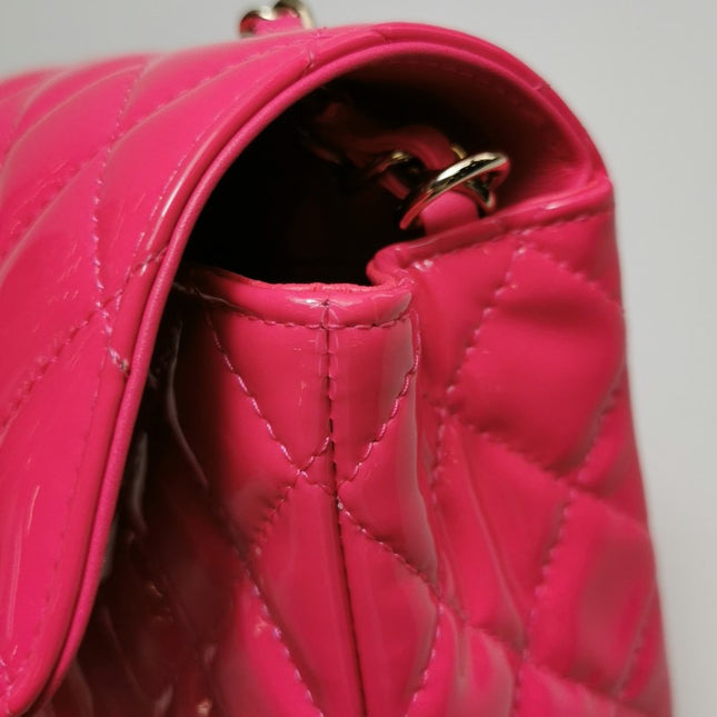 Sold Chanel Classic Flap Rectangular Mini Pink Patent Leather Gold-tone Hardware, 2019